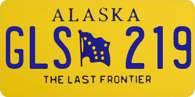 AK license plate GLS219