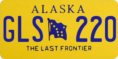 AK license plate GLS220