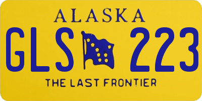 AK license plate GLS223