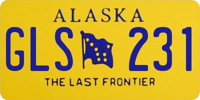 AK license plate GLS231