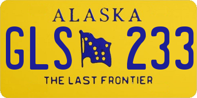 AK license plate GLS233