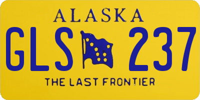 AK license plate GLS237
