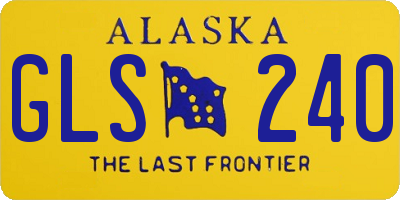 AK license plate GLS240