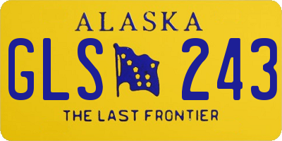 AK license plate GLS243