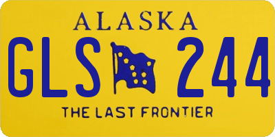 AK license plate GLS244