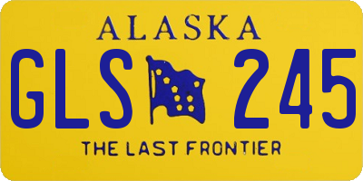 AK license plate GLS245