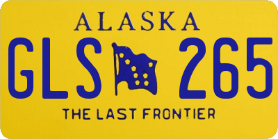 AK license plate GLS265