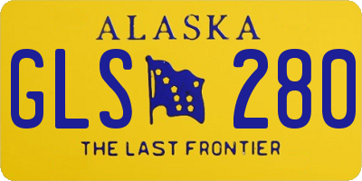 AK license plate GLS280