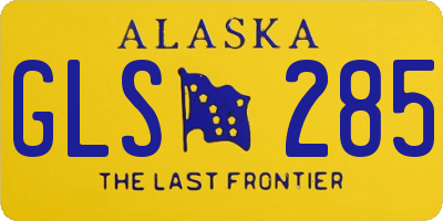 AK license plate GLS285
