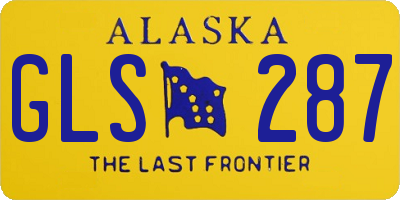 AK license plate GLS287
