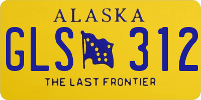 AK license plate GLS312