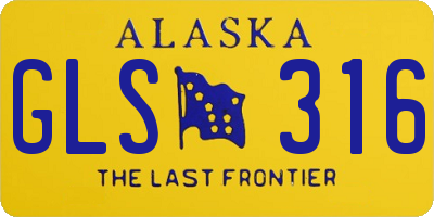 AK license plate GLS316