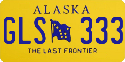 AK license plate GLS333