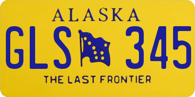 AK license plate GLS345