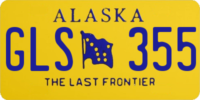 AK license plate GLS355