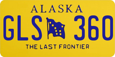 AK license plate GLS360