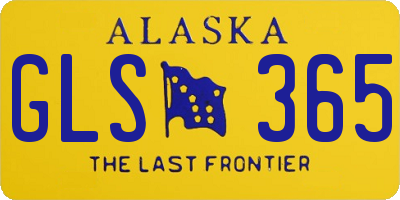 AK license plate GLS365