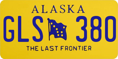 AK license plate GLS380