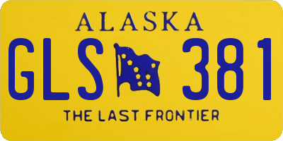 AK license plate GLS381