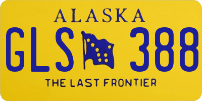 AK license plate GLS388