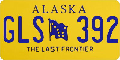AK license plate GLS392
