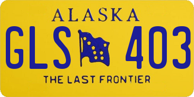 AK license plate GLS403