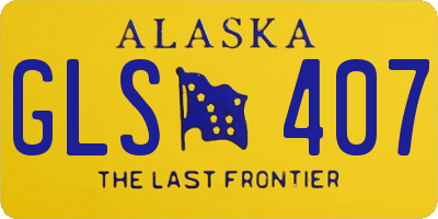 AK license plate GLS407