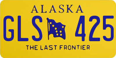 AK license plate GLS425