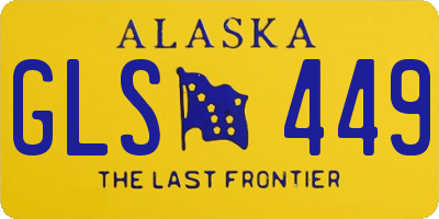AK license plate GLS449