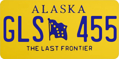 AK license plate GLS455