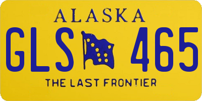 AK license plate GLS465