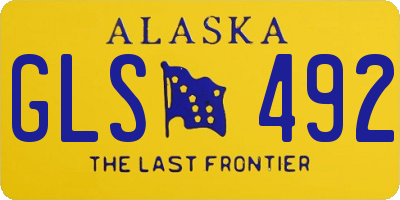 AK license plate GLS492