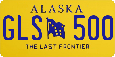 AK license plate GLS500