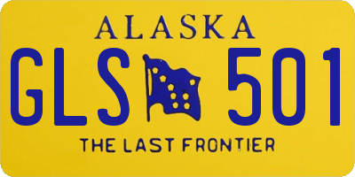 AK license plate GLS501