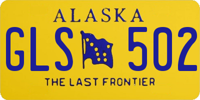 AK license plate GLS502