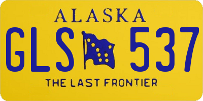 AK license plate GLS537