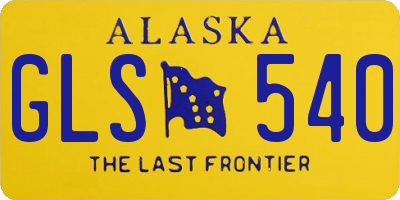 AK license plate GLS540