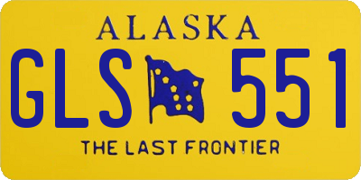 AK license plate GLS551