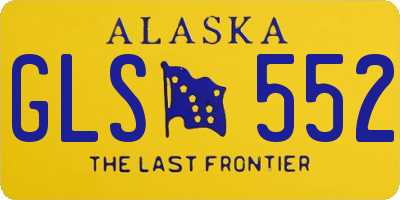 AK license plate GLS552