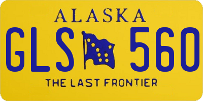 AK license plate GLS560