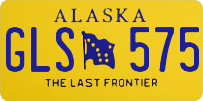 AK license plate GLS575