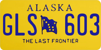 AK license plate GLS603