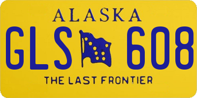 AK license plate GLS608