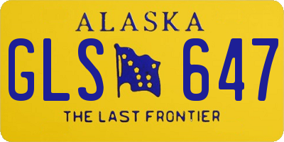 AK license plate GLS647