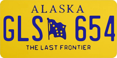 AK license plate GLS654