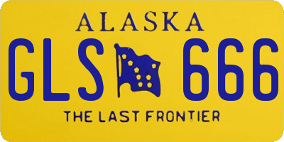 AK license plate GLS666