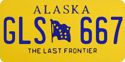 AK license plate GLS667