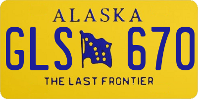 AK license plate GLS670