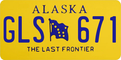 AK license plate GLS671