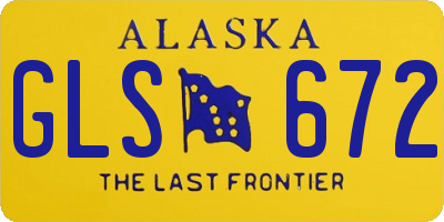 AK license plate GLS672